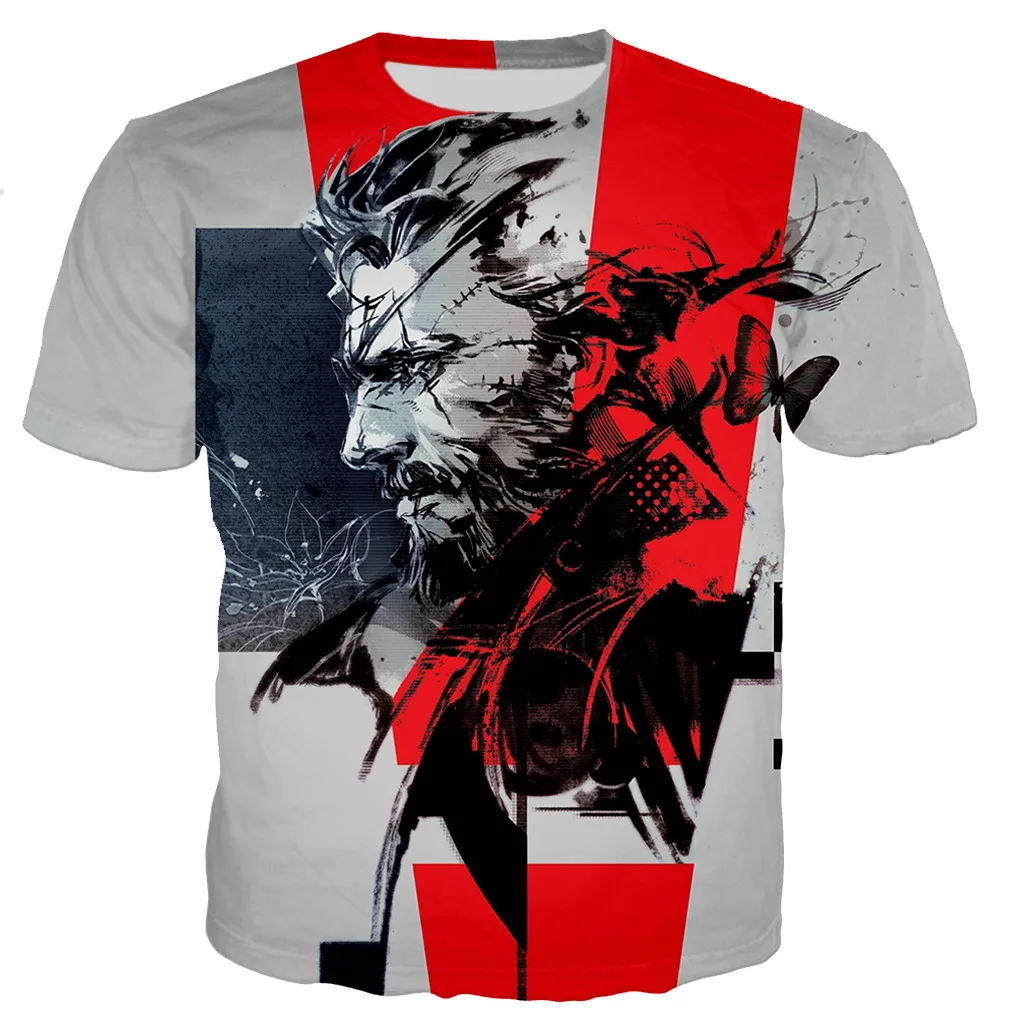 3D Game Metal Gear Solid Printed T shirt Men Women Summer New Fashion Casual T Shirts 2 - Metal Gear Solid Store