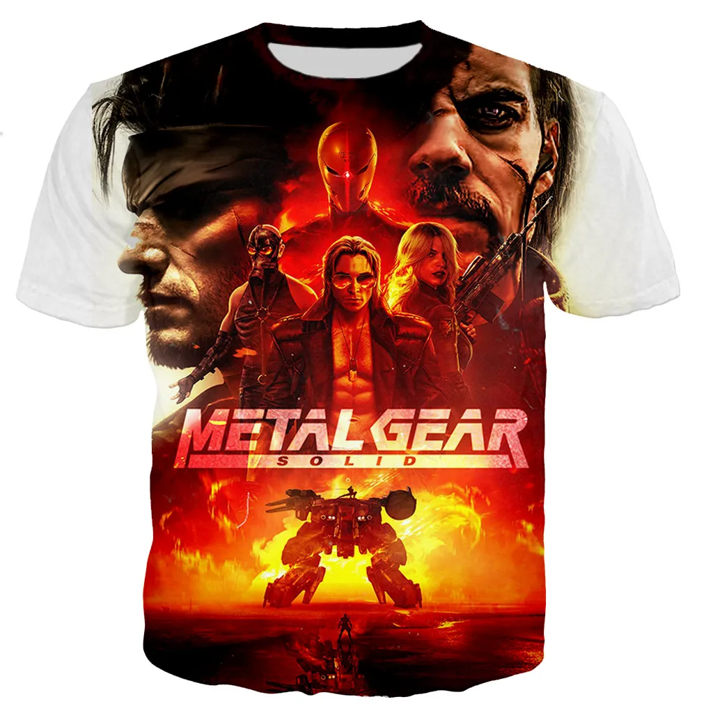 3D Game Metal Gear Solid Printed T shirt Men Women Summer New Fashion Casual T Shirts 4 - Metal Gear Solid Store
