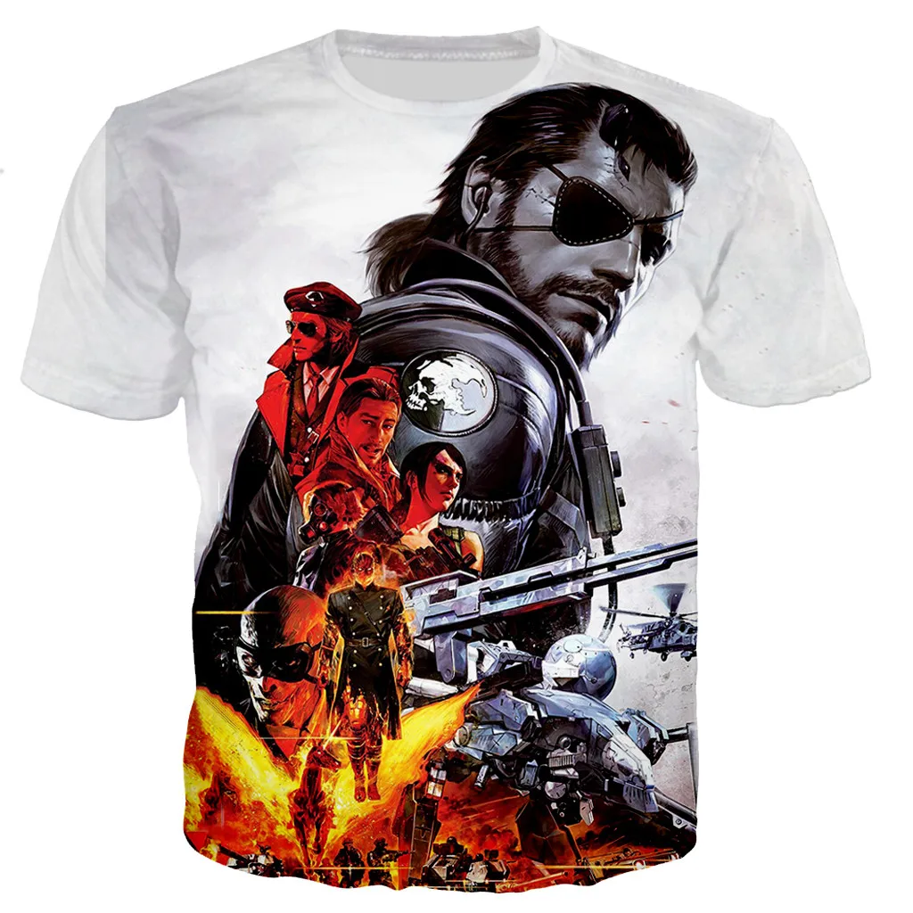 3D Game Metal Gear Solid Printed T shirt Men Women Summer New Fashion Casual T Shirts 5 - Metal Gear Solid Store