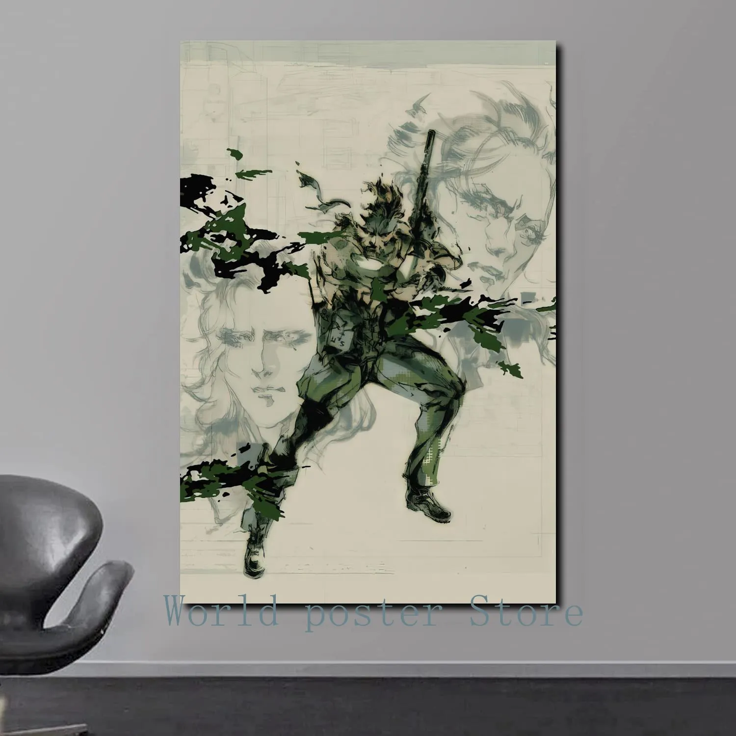 Metal Gear Solid Poster Canvas Painting Posters and Prints Wall Art Picture Home Living Room Decor 14 - Metal Gear Solid Store