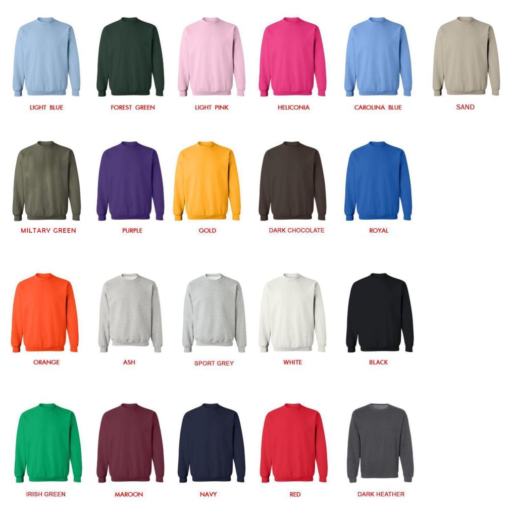 sweatshirt color chart 1 - Metal Gear Solid Store